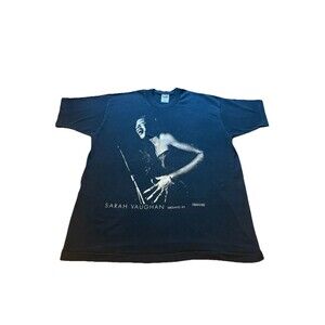 Vintage 1990 Sarah Vaughn Shirt Mens XL Black Single Stitch